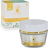 The Olive Temple Anti-Aging Night Face Cream - Infused with Olive Oil, Pomegranate and Cross-Linked Hyaluronic Acid - Binds Water 50X More than common hyaluronic acid, 1.7 fl. oz