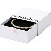 Amazon.com: PANDORA Sparkling Slider Tennis Bracelet - Adjustable