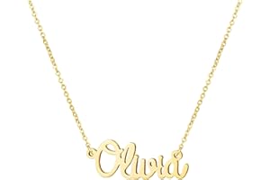 Yiyang Personalized Name Necklace 18K Gold Plated Stainless Steel pendant Jewelry Birthday Gift for Girls