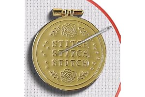SEMINHOOF Magnetic Needle Minder Magnet Embroidery Accessories and Supplies Embroidery Needle Holder Cross Stitch Holder Needlework Supplies (Cardinal) (Gold)