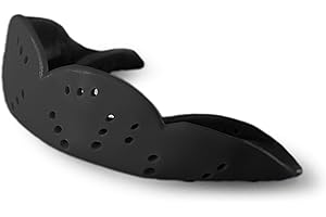 SISU Aero Small Mouthguard, Charcoal Black - 1.6mm Thin - Custom-Molded Fit - Slim Design - Remoldable Up to 20 Times - for Team Sports - Non Toxic