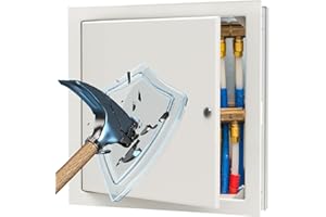 FIXOASIS 【Thickness of 0.17in】 24x24 Metal Access Panel for Drywall Made Heavy-Duty Steel,3min Install,5-Year Warrnaty,Key Latch Lock,Thickened & Hardened Solve Shake and Brittle Problem.for Drywall,Bathroom