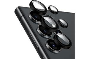 CYNOVA S24 Ultra Camera Lens Protector for Samsung Galaxy S24 Ultra Accessories, Scratch Resistant HD Clarity Ultra-Thin 9H Tempered Glass S24 Ultra Accessories, Case Friendly, Set of 5, Black
