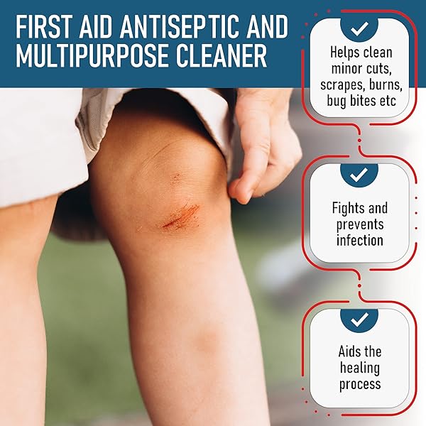 EPIC MEDICAL SUPPLY 3% HYDROGEN PEROXIDE – FIRST AID ANTISEPTIC & MULTIPURPOSE CLEANER – TOPICAL WASH FOR CUTS, SCRAPES AND MINOR CUTS – H2O2 HYDROGEN PEROXIDE 3 PERCENT USP SOLUTION (1 GALLON)