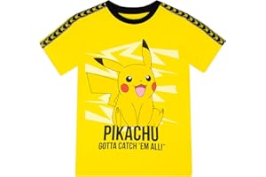 Pokemon T Shirt, Boys Pikachu Shirt, Short Sleeve Boys’ Pikachu T-Shirt
