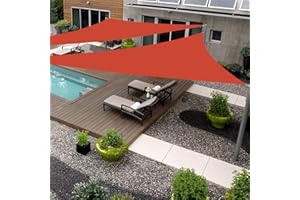 SHADEWIZ Right Triangle 12' x 12' x 17' Red Sun Shade Sail Canopy Awning for Patio Backyard Lawn Garden Outdoor Activities Grade UV Block Mesh Netting, We Can Make Custom Sizes