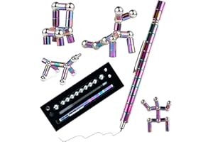 SKRSOUL Toys Pen Magnetic Metal Pen Multifunctional Creative Writing Magnet Ballpoint Pen Decompression Magnetic Metal Pen (Multicolor-1)