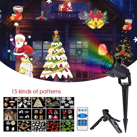 Proiettore Luci Natale Giardino.Faretto Proiettore Luci Di Natale Laser Giardino Addobbi Natalizi Giochi Di Luce