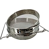 NIZEFEI Double Sieve Honey Strainer for 5 Gallon Bucket Stainless Steel Honey Filter with Up to 16.5 inches Extendable Arms Honey Processing Equipment