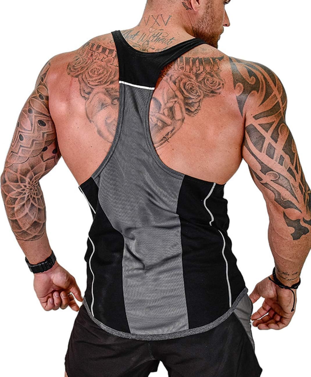 mens y back tank tops