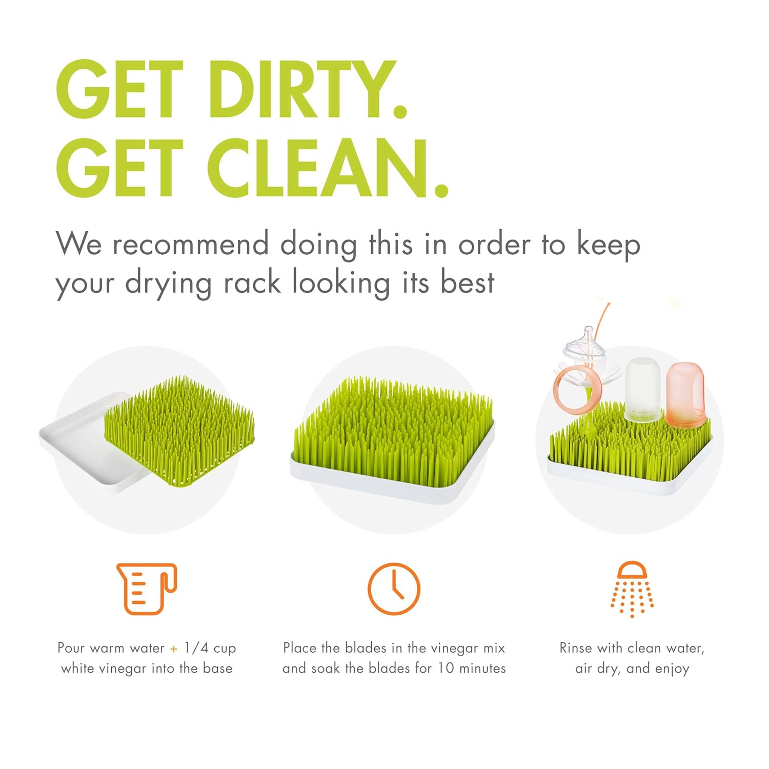Boon Drying Rack Lawn Countertop, Green : Baby Bottle Drying Racks : Baby