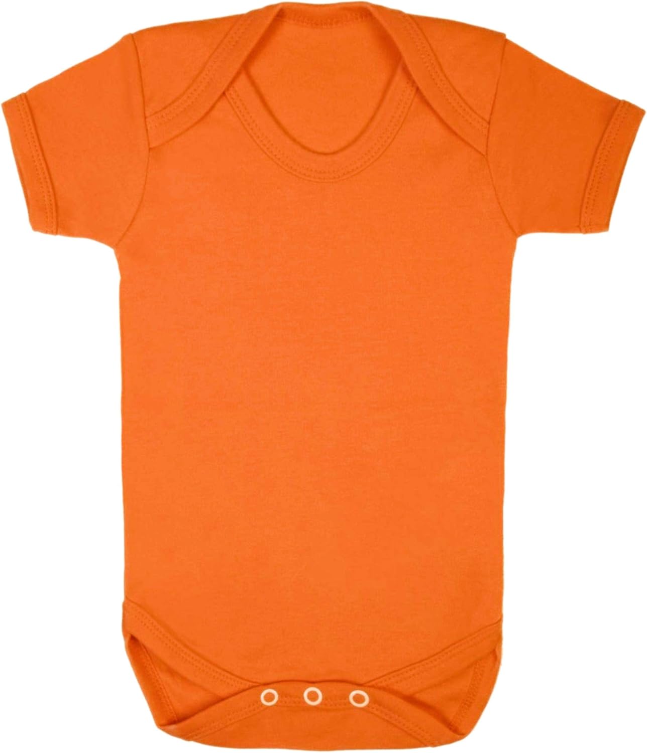 Baby Short Sleeve Plain Babygrow/Vest/BodysuitOrange100 cotton