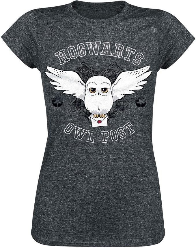 Harry Potter Owl Post Tshirt donkergrijs gemêleerd Fan merch, Film