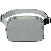 Everywhere Belt Bag for Women Men, Fashion Mini Waist Pack Lightweight Crossbody Bags with Adjustable Strap, Small Fanny Packs for Run, Travel, Outdoor Cycling, Shopping (Grey)