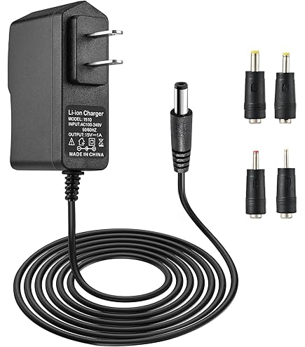 Adaptador de corriente alterna para Black & Decker VEC010BD 300A Jump Starter Start It Charger, repuesto compatible con GUY-TECH de 5 pies, con indicador LED