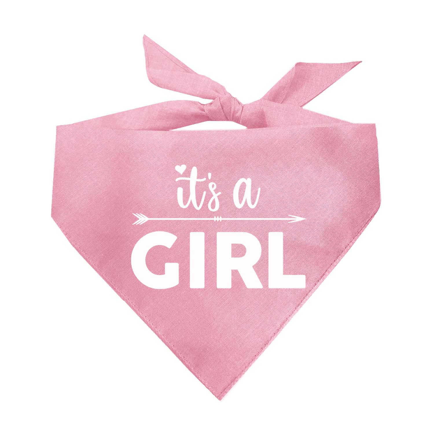 It's A Girl Gender Reveal Baby Announcement Dog Bandana (Baby Pink OS 423)