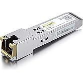 10GTEK 1.25G SFP-T, 1000BASE-T Copper SFP, SFP to RJ45 SFP Module Transceiver for Cisco SFP-GE-T, Meraki, Fortinet, Ubiquiti UniFi UF-RJ45-1G, D-Link, Supermicro, Netgear, TP-Link and More