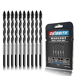10-Piece 1/8" Masonry Drill Bits for Tile Glass