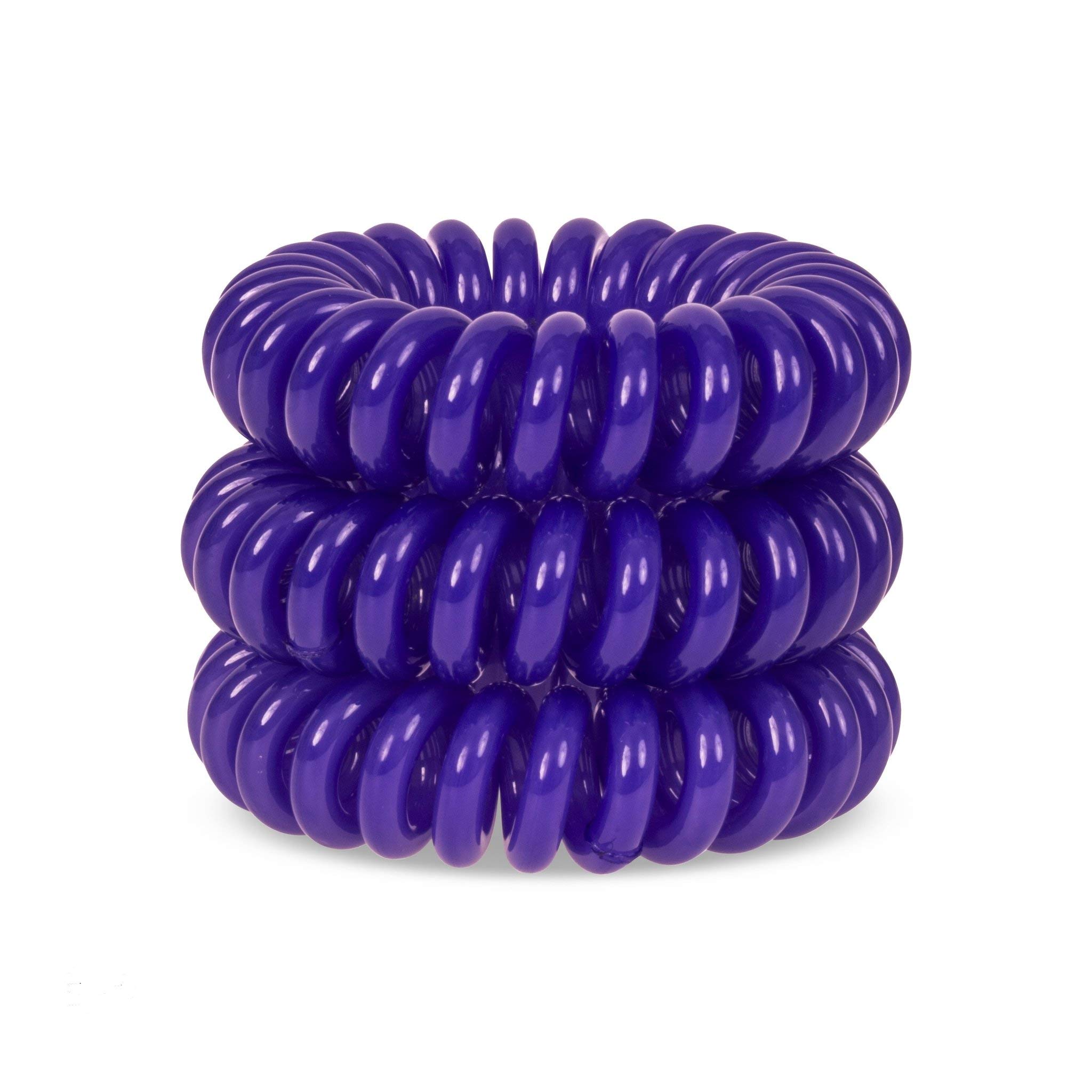 Deep Purple SpiraBobble | Hair Bands for Women – 12Pcs Set Hair Bobbles | Durable Hair Tie | Spiral Ring for ponytails