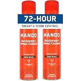 Mando Antiperspirant Deodorant for Men - Spray - Cedar Grove, 2 pk | 72 hour sweat and odor protection underarm spray for men. Low irritation formula- Paraben free and benzene free