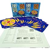 24 Game Two Pack, Single and Double Digit Math Card Game, 96 Cards | Two-deck set: 48 single-digit and 48 double-digit cards plus a tips sheet; make 24 with add, subtract, multiply, divide.