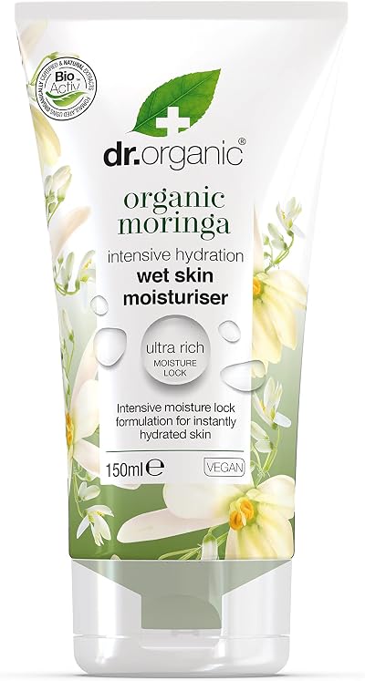 Dr. Organic Moringa Wet Skin Moisturiser 150 ml Hydrating After Shower