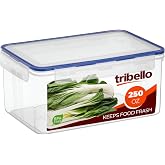 Tribello 250 oz Extra Large Airtight Food Storage Containers with SnapTight Lids – Clear, Stackable, BPA-Free Meal Prep Conta