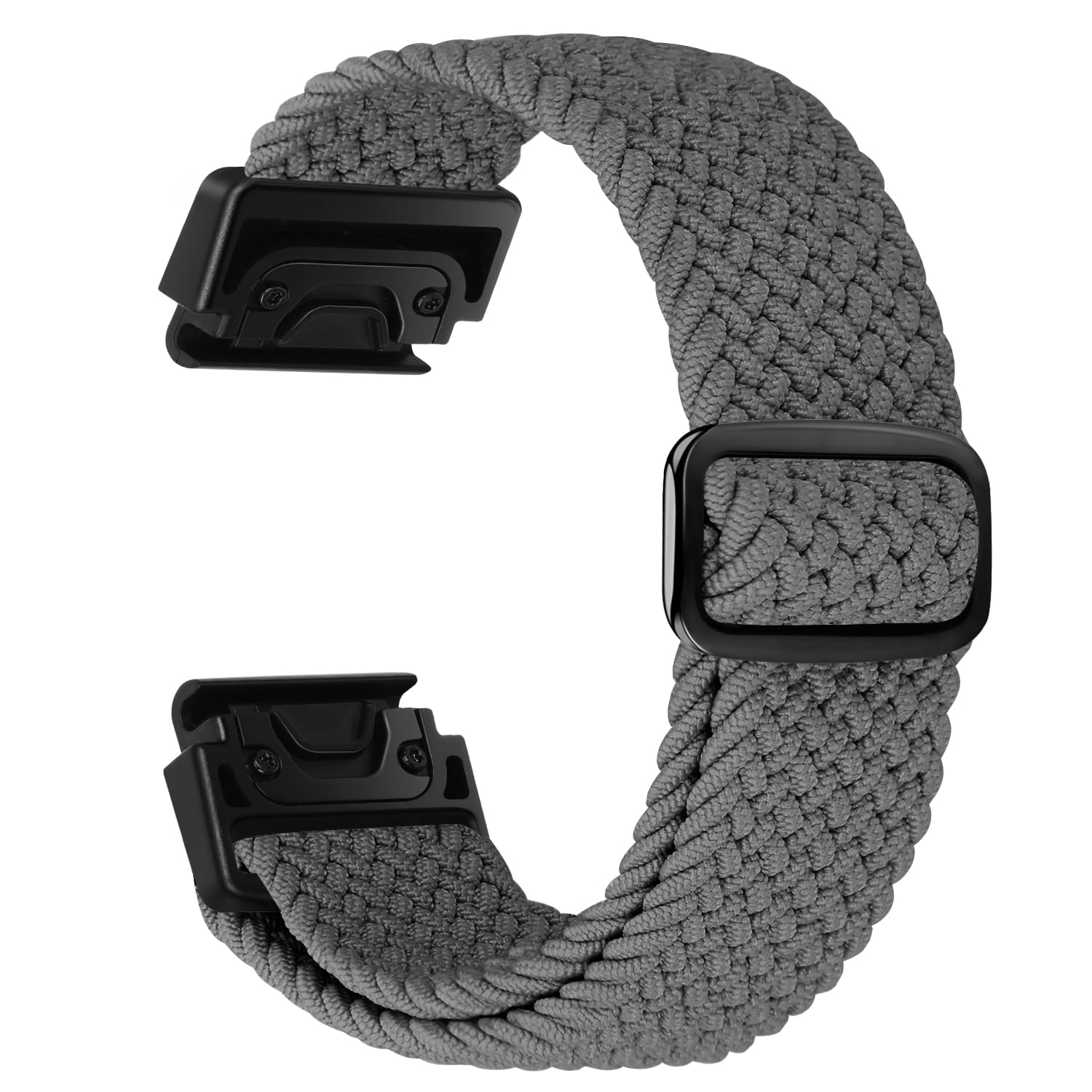 FAKBKE Braided Strap Compatible with Garmin Fenix 8 47mm/Garmin Fenix 7/7 Pro/Fenix 6/6 Pro/Fenix 5/5 Plus/EPIX 2, 22mm QuickFit Loop Wristband Soft Elastic Nylon Bracelet for Epix Pro 47mm
