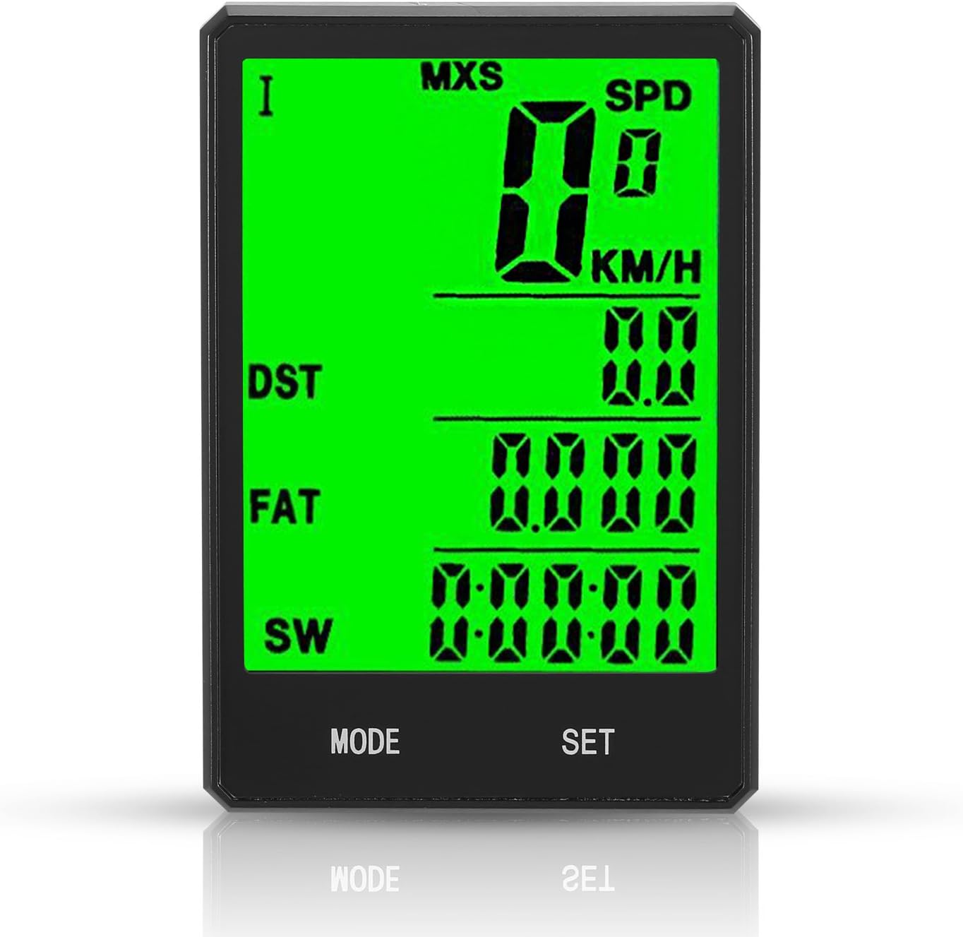 Speedrid Bike Computer with Cadence Records, Wireless Speedometer Large LCD Screen Display Waterproof, Sport Bicycle Odometer