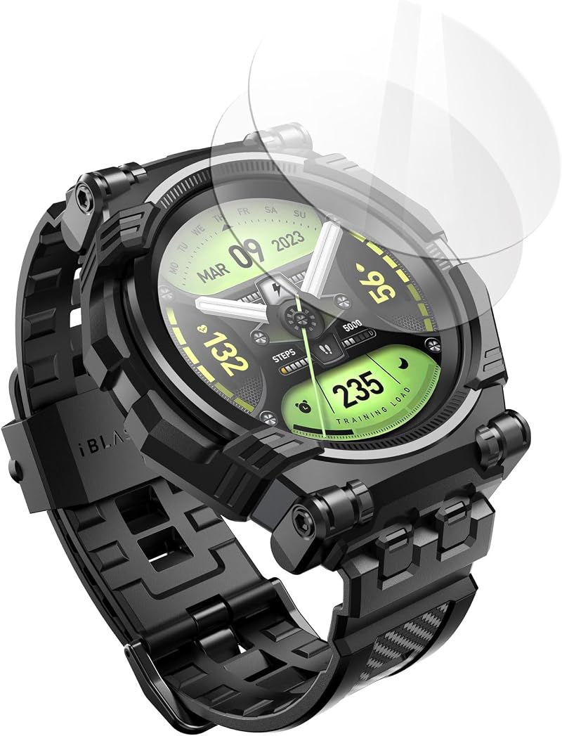 i-Blason Samsung Galaxy Watch 6 Classic 47mm Band 2 Pack Tempered Glass Black