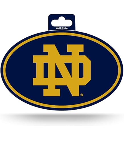 Official Notre Dame Fighting Irish Sticker Sheet - 17 Vinyl Decals, Various Sizes (5x7 Inch Sheet)