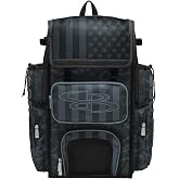 Boombah Superpack Bat Bag - Backpack Version (no wheels) - Holds 4 Bats - USA Clandestine 2 - Multiple Color Options