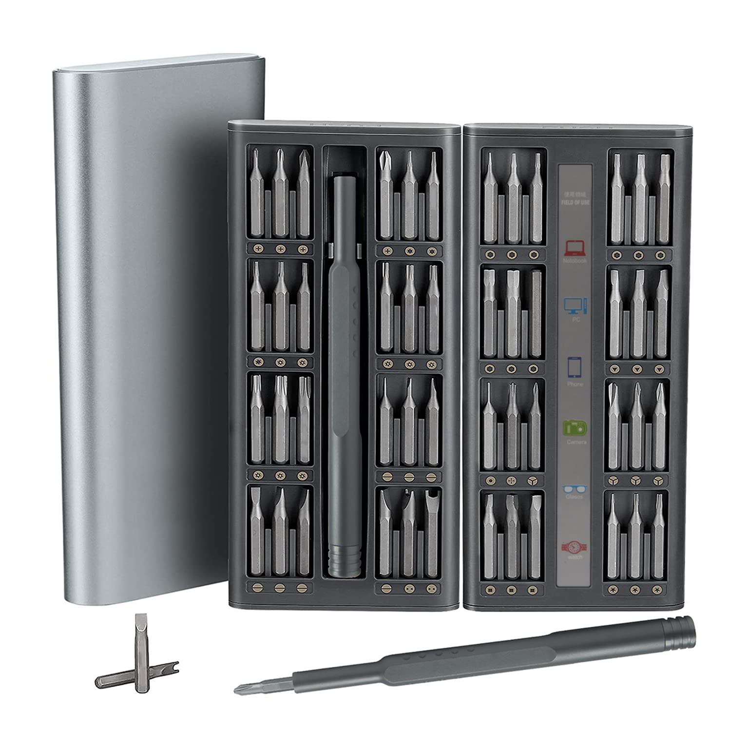 Magnetic Screwdriver Set, 48 in1 Precision DIY Repair Tools Kit for Eyeglasses, iPhones, Computer, PC, Tablet, Smartphone and Other Electronices etc, Dad Birthday Gifts for Fathers