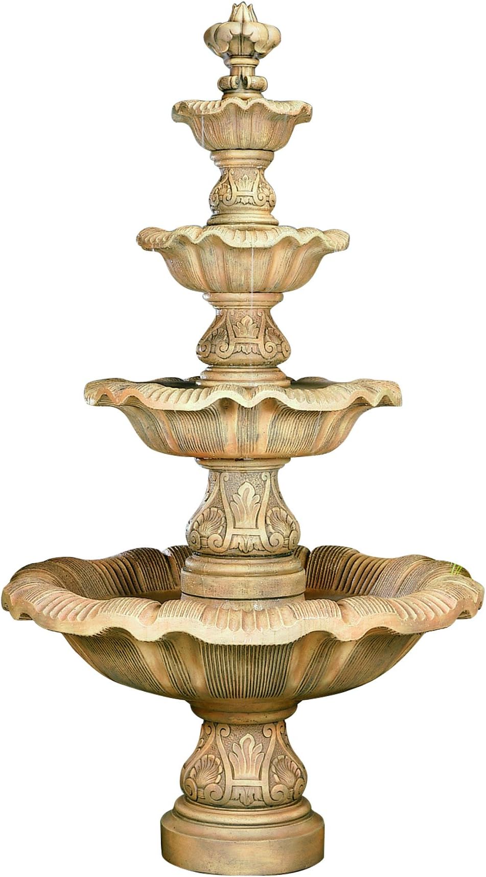 Henri Studio 9-Piece Renaissance 4-Tier Fountain, 99-Inch