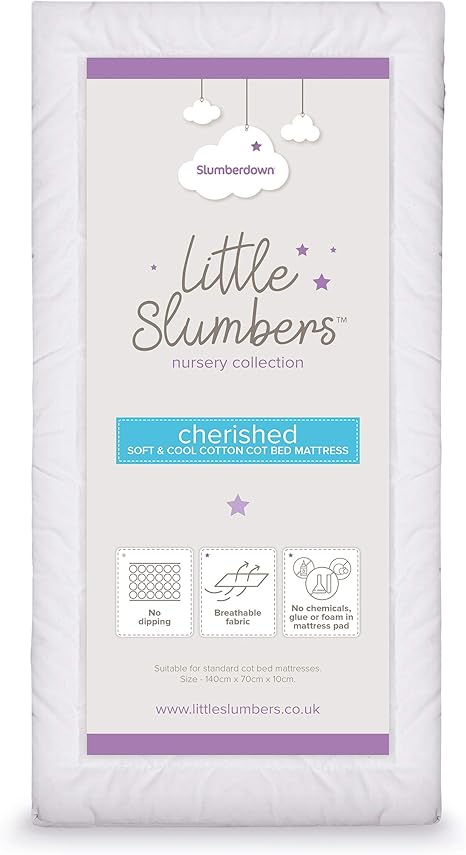 standard cot mattress size