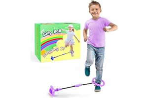 SIERLIKY Skip Ball for Kids, Foldable Ankle Skip Ball Colorful Light Flashing Jumping Ring, Fitness Jump Rope Sports Swing Ball, for Children Adults Boys Girls Toy
