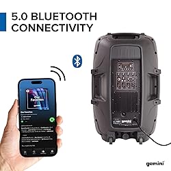 Gemini Sound Bluetooth Dual Active/Passive 15" Inch