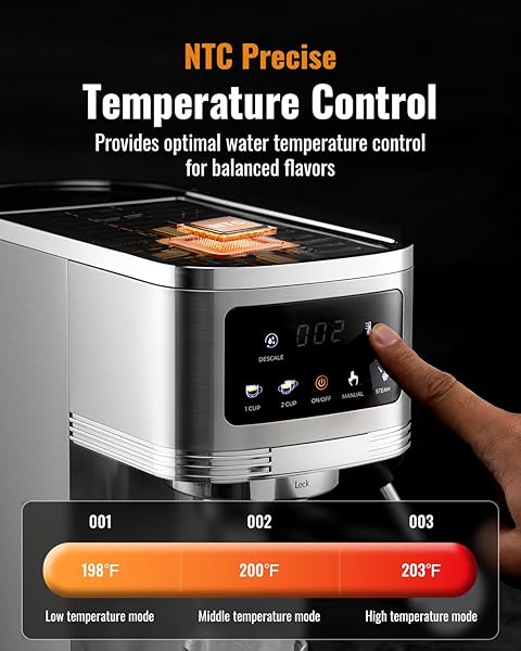 SHARDOR ESPRESSO MACHINE 20 BAR, PROFESSIONAL ESPRESSO MACHINE WITH MILK FROTHER AND TOUCHSCREEN, EXPRESSO COFFEE MACHINES WITH ADJUSTABLE TEMPERATURE,FOR CAPPUCCINO, LATTE