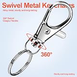 LEOBRO 60Pcs Swivel Lobster Clasps & Key Rings for Crafts view 3