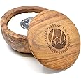 Kent SB6 Mens Shaving Soap Bowl in Dark Oak - Wooden Bowl Shaving Cream for Men 4.23 oz. Shave Soap Puck - Moisturizes and Hydrates, Prevents Skin Irritation and Razor Burn. Barber Quality Shave Cream