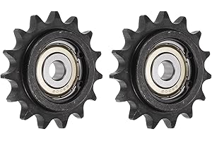 uxcell 2pcs ANSI #40 / DIN(ISO)08A Roller Chain Idler Sprocket 10mm Bore, 1/2" Pitch, Hardened 15 Tooth Tensioner Sprocket, I