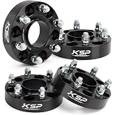 KSP 6X5.5 Wheel Spacers for Silverado Sierra,1.5"(38mm) Real Forged Spacers with 78.1mm Hub Bore M14x1.5 Studs fit for Tahoe Avalanche Express Suburban Sierra Yukon