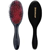 Denman Boar Bristle Hair Brush &ndash; Smoothing &amp; Shine Enhancing for Slick Back Styles, Curl Defining &amp; Detangling. Natural Bristles for all Hair Types for Women &amp; Men