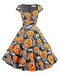 Hanpceirs Women's Cap Sleeve 1950s Vintage Party