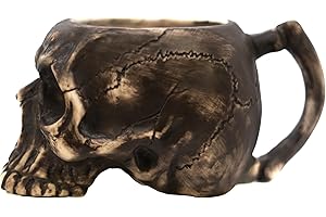 Burn The Ships Ceramic Skull Shave Bowl | Handmade Lather Mug for Men | Hot Foam Brush Dish | Vintage Razor Soap Holder | Beard Grooming Accessory | Luxury Gift for Him