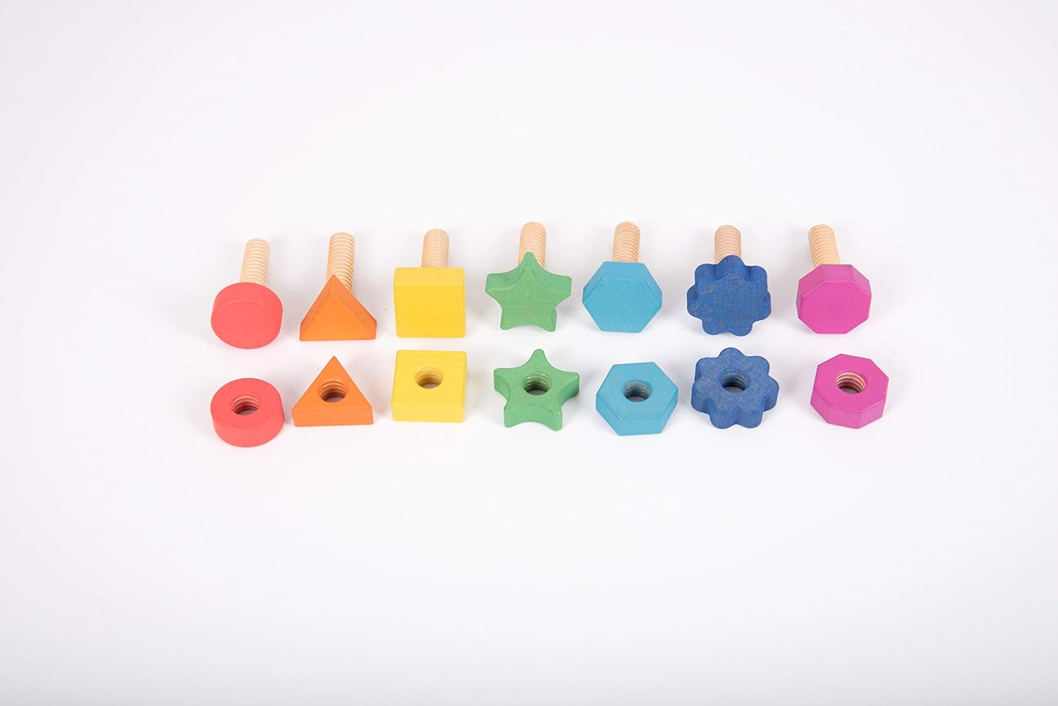 tickit Rainbow Wooden Nuts and Bolts , Educational Wooden Toy for Children Develops Fine Motor Skills - Image 5