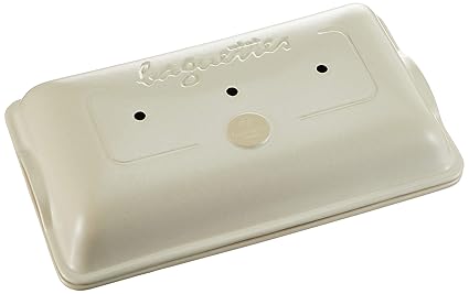 Emile Henry Backform für Baguettes, Baguetteform, Keramik, 39 x 24 x 8 cm, Keramik, leinen, 39,5 x 23 x 10 cm