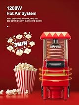 Reemix Popcorn Maker 1200W No Oil Hot Air Quick Popcorn Under 3 Minutes view 4