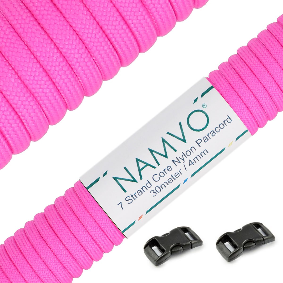 Namvo 550 Paracord Mil Spec Type III 7 strand parachute cord Total Length 100ft / 30 Meters, Glitter