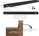 Malimali 5 Pack Black Kitchen Cabinet Handles 300mm Aluminum Pulls view 2